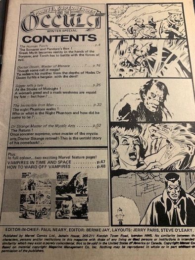 Marvel Superheroes and The Occult Comic Dr Strange Fantastic Four
