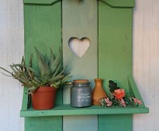 NEW :Rustic Floating Shelf / Coat & Hat Rack