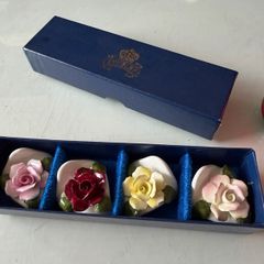 Aynsley placeholder flower set x 4 boxed