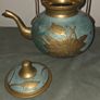 Vintage Solid Brass Cloisonne Teapot Image 5