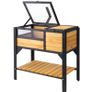 Wooden Tortoise Habitat | Reptile Enclosure with Stand & Light Holder | Indoor & Outdoor Small Animal House Image 4