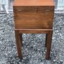 Antique Edwardian / 1920s Wooden Sewing Work Box on Stand Image 4