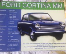 Ford Cortina MK1. 1962-1967 metal wall sign over 35 year old