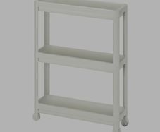 IKEA Shelves/Trolley, white, 54x18x71 cm