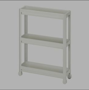 IKEA Shelves/Trolley, white, 54x18x71 cm