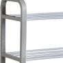 NEW SALE | 5 Tier Shoe Slots Rack - Space Saving Shoe Storage Organiser with Quick, Tool-Free Assembly - Shoe Slots Holds 15-20 Pairs - Dimensions (L) 75.5cm x (W) 18.5cm x (H) 75.5cm - Silver Image 3