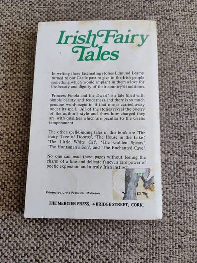 Irish Fairy Tales by Edmund Leamy Mercier Press 1978 in good condition with some signs of wear on the cover see photos FREE STANDARD POSTAGE INCLUDED