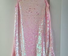 H&M Shimmering Pink Sequin Dress, size: 9-10 yrs