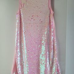 H&M Shimmering Pink Sequin Dress, size: 9-10 yrs