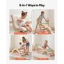 Pikler Triangle Set, 9-in-1 Toddler Climbing Toys Indoor, with Xylophone, Cushion, Triangle, Arch, and Ramp, 68 kg Load, Foldable Montessori Climbing Set for Toddlers and Kids, Rainbow Image 3