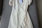 Berska linen blend wrap dress bnwt size xs uk 6-8