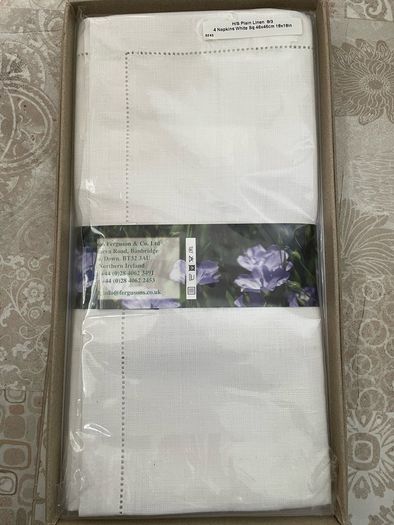 Vintage Linen Napkins Handmade boxed