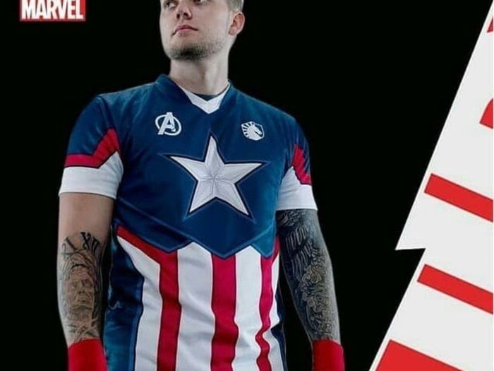 Team Liquid x Marvel Captain America Adult Jersey Size XS