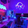 Game Neon Light,UFO Alien Spaceship LED Neon Light Signs USB Powered 40 x 32cm with Switch Acrylic Neon Wall Light Signs for Bedroom,Living Room,Teen Boys & Grils Game Room Decor (FREE POSTAGE) Image 3