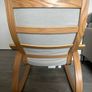 Ikea POANG rocking chair - oak veneer, kinsa light beige Image 3