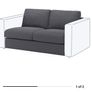 Vimle 2 seater section grey Image 4