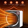 500W Portable Ceramic Electric Heater, Fast Heating in 2s with PTC Technology, Energy Saving Mini Space Heater with Overheat/Tip-Over Protection, Silent Desk Heater for Home Office Image 3