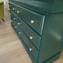Extra Large Refurbished Chest of Drawers Mallard Green & Natural Wood Image 8