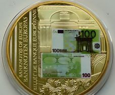 Gold Plated 100 euro Banknotes of Europe commemorative  XL size 133grams