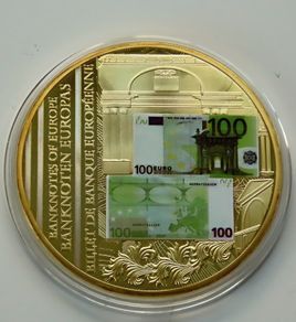 Gold Plated 100 euro Banknotes of Europe commemorative  XL size 133grams