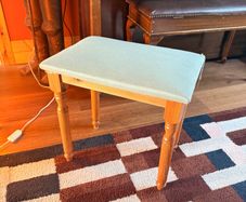 Padded wooden stool