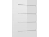 Drawer Sideboard High Gloss White 60x35x121 cm Chipboard
