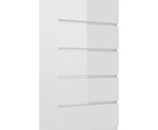 Drawer Sideboard High Gloss White 60x35x121 cm Chipboard