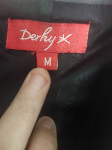 Derhy green and black coat (free post)