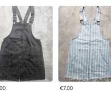 pull & bear pinafore denim dresses