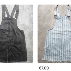 pull & bear pinafore denim dresses