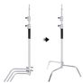 21710 Stainless Steel Heavy Duty C-Stand with Hold Arm and Grip Head Image 5