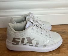 Miss Sixty white leather runners