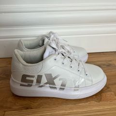 Miss Sixty white leather runners