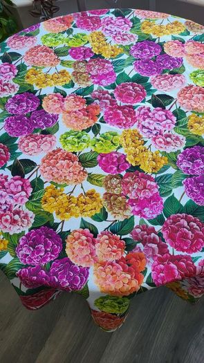 Round tablecloth  -160 cm. "Hydrangea "  100% cotton.