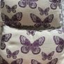 Purple Curtains, Lampshade Cushions and Bin Image 5