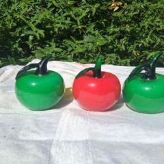 3 x Vintage Murano Style Glass Apples