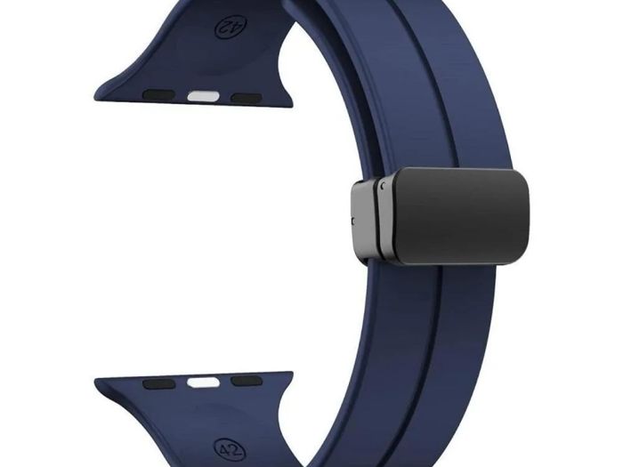 Apple iWatch 49mm/45mm/44mm/42mm Magnetic Lock Soft Silicon Straps Band