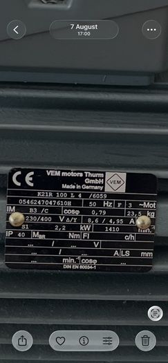 electric motor 230/400v