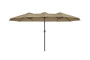 Double Parasol 460 x 270 cm, Extra Large Parasol, Garden Umbrella, UV Protection up to UPF 50+, Patio Umbrella, with Crank, Market, Garden, Balcony, Outdoor, without Stand, Taupe