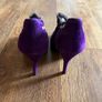 Purple swede high heels Image 3