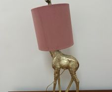 Eye-Catching Home Decor - Giraffe Lamp with Pink Shade