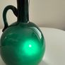 Antique Hand Blown Green Glass Onion Jug with Rough Pontil Base Image 4