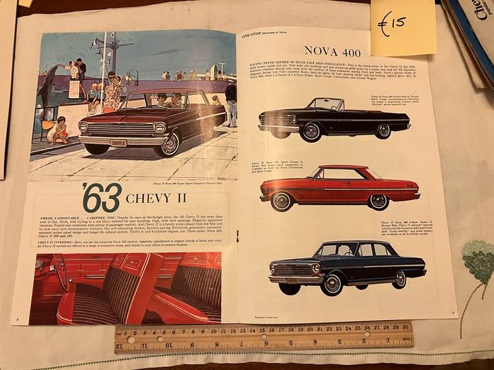 American car brochures. 1950s, 1960s and 1980s
