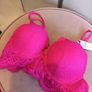34B cerise lace bra Image 3