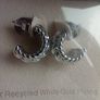 18K Recycled White Gold-Plated Riviera Radiance Braided Texture Women's Hoop Earrings Celeste Starre Image 5