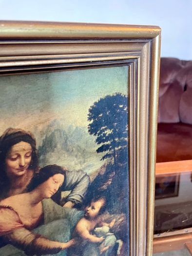 Early 20th Century Vintage Framed Religious Art Lithograph Print