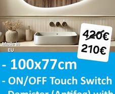 LED Bathroom Mirror Antifog Demister