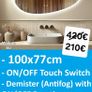 LED Bathroom Mirror Dual LED Antifog Demister Image 2