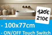 LED Bathroom Mirror Dual LED Antifog Demister Bright Light Backlit ON/OFF Touch Switch