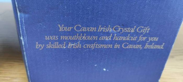Vintage Cavan Irish Crystal Tankard, Handmade Cut Crystal, 1/2 Pint (1980s)